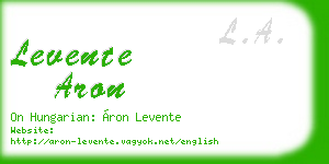 levente aron business card